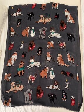 Vera Bradley holiday dogs lightweight scarf